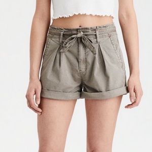 American Eagle High-Wasted Paperbag Shorts